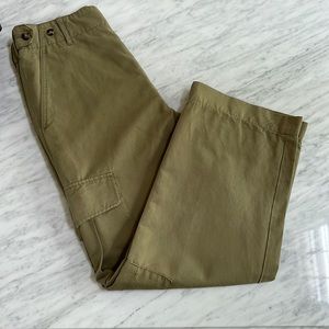 Club Monaco High Rise Wide Leg Crop Cargo Pant